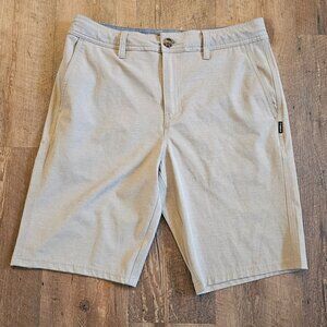 O’Neill Hyperfreak Hybrid Shorts Size 32 Khaki Stretch Performance